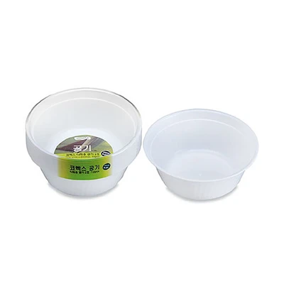 Gambar Komax Mangkuk Saji Plastik Sekali Pakai 13.5 cm Set 10 pcs - Putih