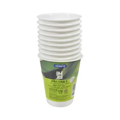 Gambar Komax Gelas Plastik Set 10 Pcs - Putih