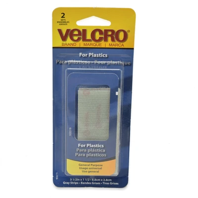 Gambar Velcro Vinyl Strips 8.8x3.8 cm Set 2 pcs - Abu-Abu