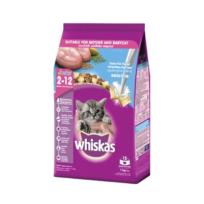 Gambar Whiskas Makanan Kucing Kering Junior Ocean Fish 1.1 kg