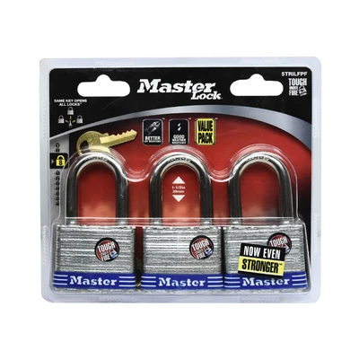 Gambar Masterlock Set Gembok Besi Laminasi 5.1 cm 3 pcs 5Trilfpf