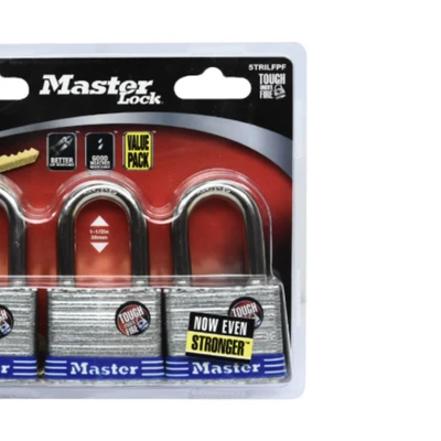 Gambar Masterlock Set Gembok Besi Laminasi 5.1 cm 3 pcs 5Trilfpf