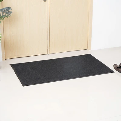 Gambar Krisbow Keset Pintu Polyester Charcoal 90x150 cm - Hitam