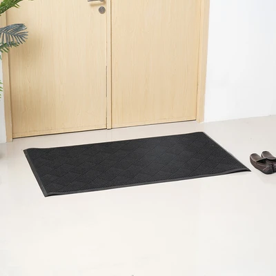 Gambar Krisbow Keset Pintu Polyester 85x150 cm - Charcoal
