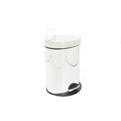 Gambar Krisbow Tempat Sampah Pedal Stainless Steel Oval 5 Liter - Silver Mirror