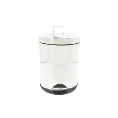 Gambar Krisbow Tempat Sampah Pedal Stainless Steel Oval 5 Liter - Silver Mirror