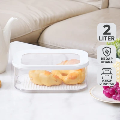 Gambar Rosti Modula Wadah Keju Plastik 2 Liter - Putih