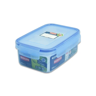 Gambar Komax Biokips Kotak Makanan Dengan 2 Sekat Rectangle 900 ml - Biru