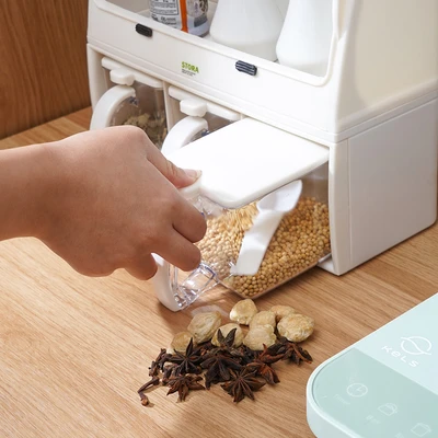 Gambar Stora Set Tempat Bumbu Dapur Plastik - Krem Beige