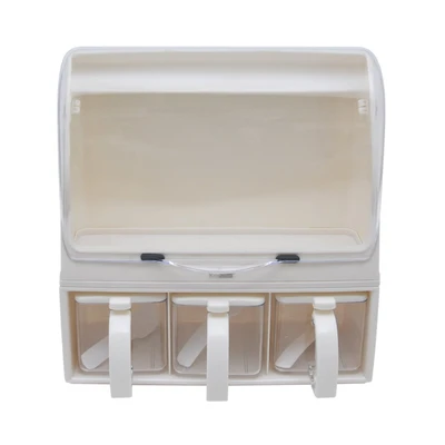 Gambar Stora Set Tempat Bumbu Dapur Plastik - Krem Beige