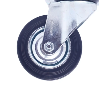 Gambar Krisbow Roda Troli Karet Swivel 10 cm - Hitam