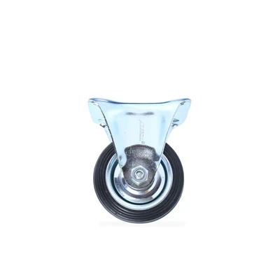 Gambar Krisbow Roda Troli Karet Fixed 7.5 cm
