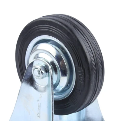 Gambar Krisbow Roda Troli Karet Fixed 10 cm