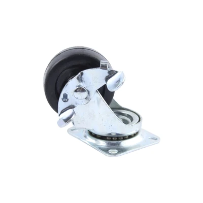 Gambar Krisbow Roda Caster Dengan Rem Sisi 5 cm - Hitam