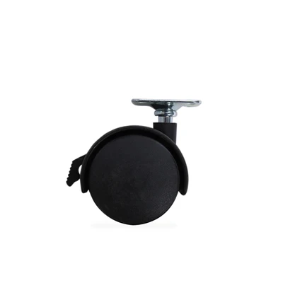 Gambar Krisbow Roda Furnitur Nylon Dengan Rem 5 cm - Hitam