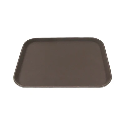 Gambar Kris Nampan Saji Plastik Anti Slip 46x35 cm - Cokelat Tua