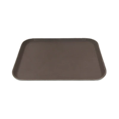 Gambar Kris Nampan Saji Plastik Anti Slip 38x51.5 cm - Cokelat Tua