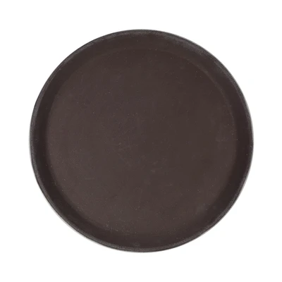Gambar Kris Nampan Saji Anti Slip Plastik Round 28 cm - Cokelat