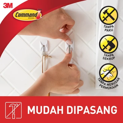 Gambar 3M Command Gantungan Dinding Serbaguna Small Wire Hooks 17001Anz