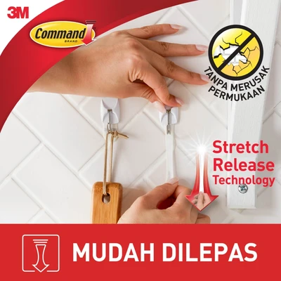 Gambar 3M Command Gantungan Dinding Serbaguna Small Wire Hooks 17001Anz