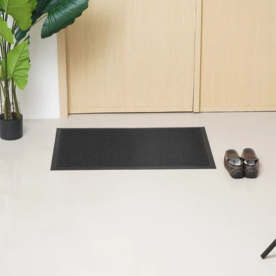Gambar Krisbow Keset Pintu Karet Charcoal 60x90 cm - Hitam
