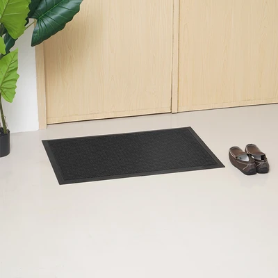 Gambar Krisbow Keset Pintu Karet Charcoal 60x90 cm - Hitam