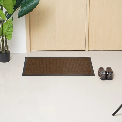 Gambar Krisbow Keset Pintu Polyester 60x90 cm - Cokelat