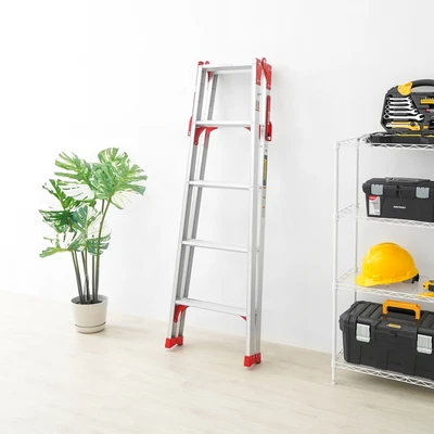 Gambar Krisbow Fixsteps Tangga Aluminium 2In1 5 Step