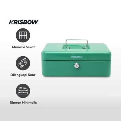 Gambar Krisbow 25 Cm Cash Box - Hijau