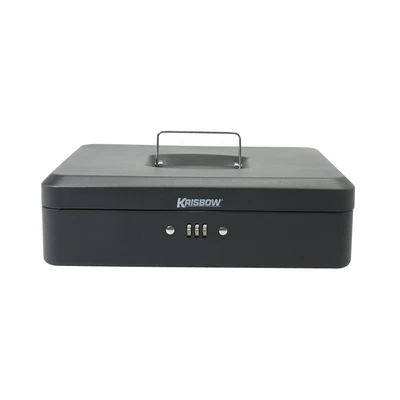 Gambar Krisbow Cash Box Dengan Kombinasi Lock 30x24x9 cm - Hitam