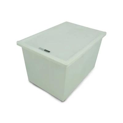 Gambar Clover Kotak Penyimpanan Dengan Tutup Natural 51x35x36 cm - Putih