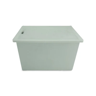 Gambar Clover Kotak Penyimpanan Dengan Tutup Natural 51x35x36 cm - Putih