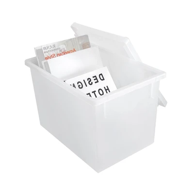 Gambar Clover Kotak Penyimpanan Dengan Tutup 35.5x24.5x23 cm - Putih