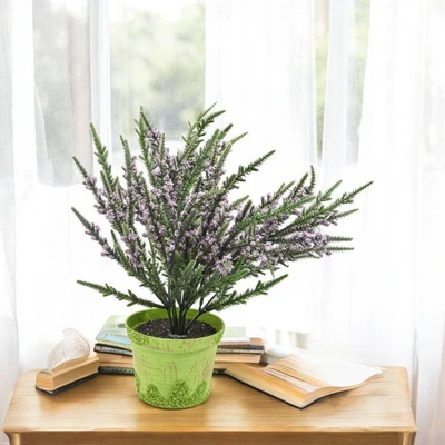 Gambar Arthome Bunga Artifisial Lavender Dengan Pot 30 cm - Ungu