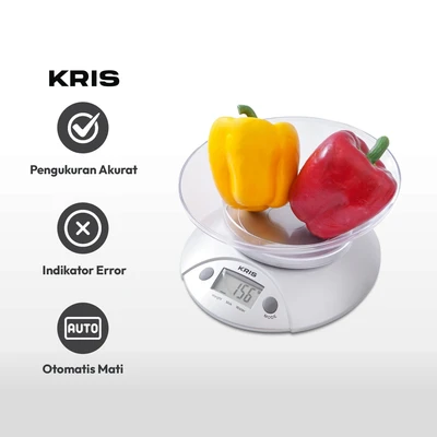 Gambar Kris 5 Kg Timbangan Dapur Digital - Silver