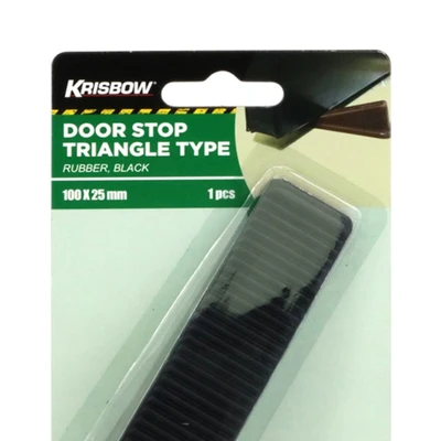 Gambar Krisbow Pengganjal Pintu Karet Segitiga 10x2.5 cm