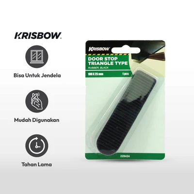 Gambar Krisbow Pengganjal Pintu Karet Segitiga 10x2.5 cm