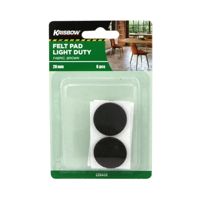 Gambar Krisbow Alas Kaki Furnitur Bulat 28mm 6Pcs - Cokelat