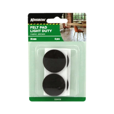 Gambar Krisbow Alas Kaki Furnitur Bulat 35mm 6Pcs - Cokelat