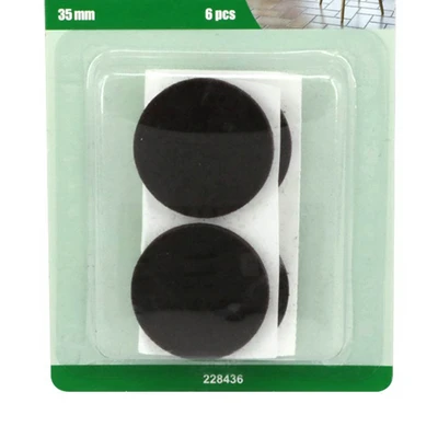 Gambar Krisbow Alas Kaki Furnitur Bulat 35mm 6Pcs - Cokelat