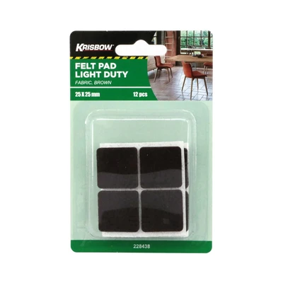 Gambar Krisbow Alas Kaki Furnitur Kotak 25x25mm 12pcs - Cokelat