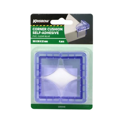 Gambar Krisbow 3.6x3.6x3.2 cm Pelindung Sudut Meja PVC Set 4 pcs