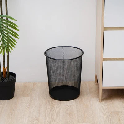 Gambar Stora Tempat Sampah Besi Mesh Round 19 Liter - Hitam