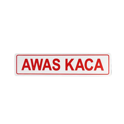 Gambar Krisbow Stiker Anodized Awas Kaca 4.5x19.5 cm