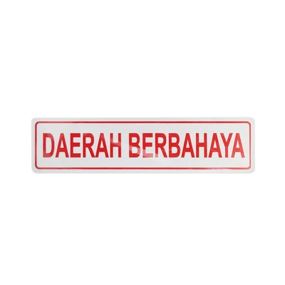 Gambar Krisbow Stiker Anodized Daerah Berbahaya 4.5x19.5 cm