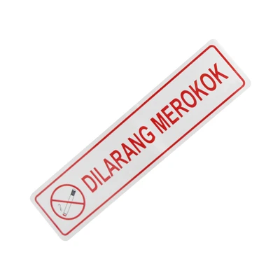 Gambar Krisbow Stiker Anodized Dilarang Merokok 4.5x19.5 cm