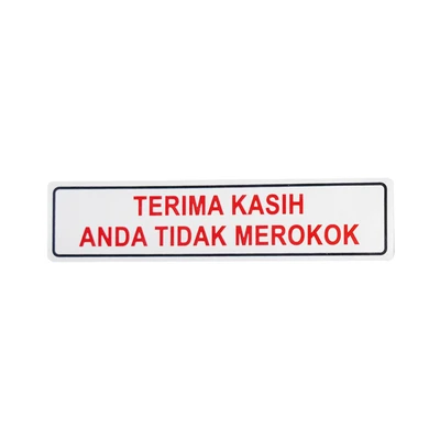 Gambar Krisbow Stiker Anodized Terima Kasih Tidak Merokok 4.5x19.5 cm
