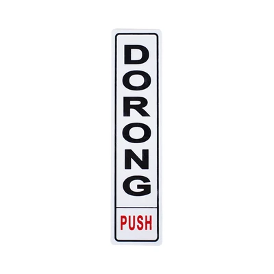 Gambar Krisbow Stiker Anodized Dorong | Push 4.5x19.5 cm