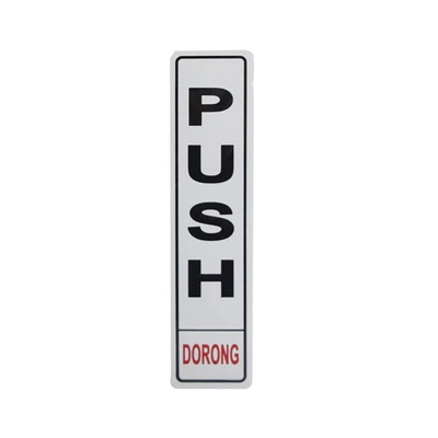 Gambar Krisbow Stiker Anodized Push | Dorong 4.5x19.5 cm