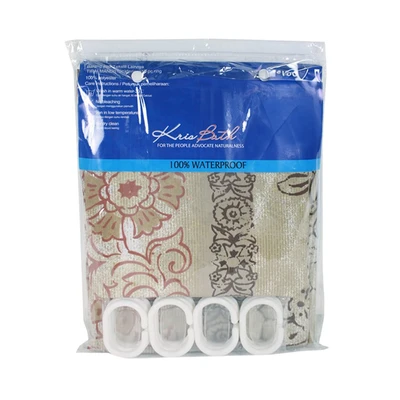 Gambar Forhom 180x180 cm Tirai Kamar Mandi Classic - Cokelat